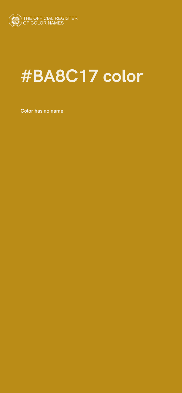 #BA8C17 color image