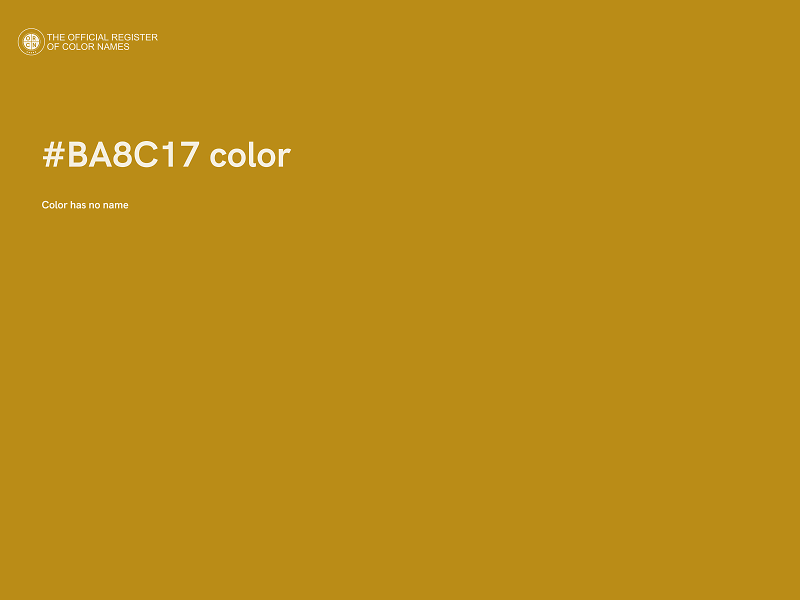 #BA8C17 color image