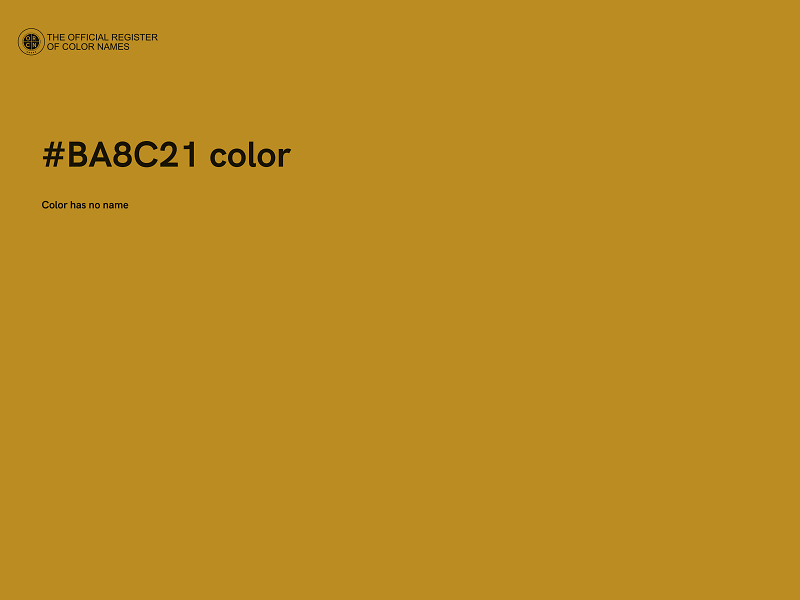 #BA8C21 color image