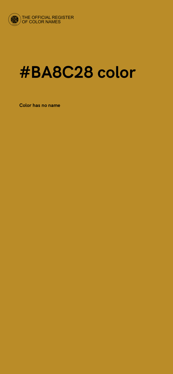 #BA8C28 color image