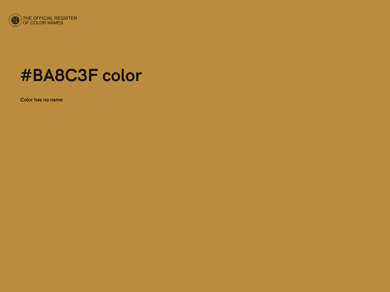 #BA8C3F color image