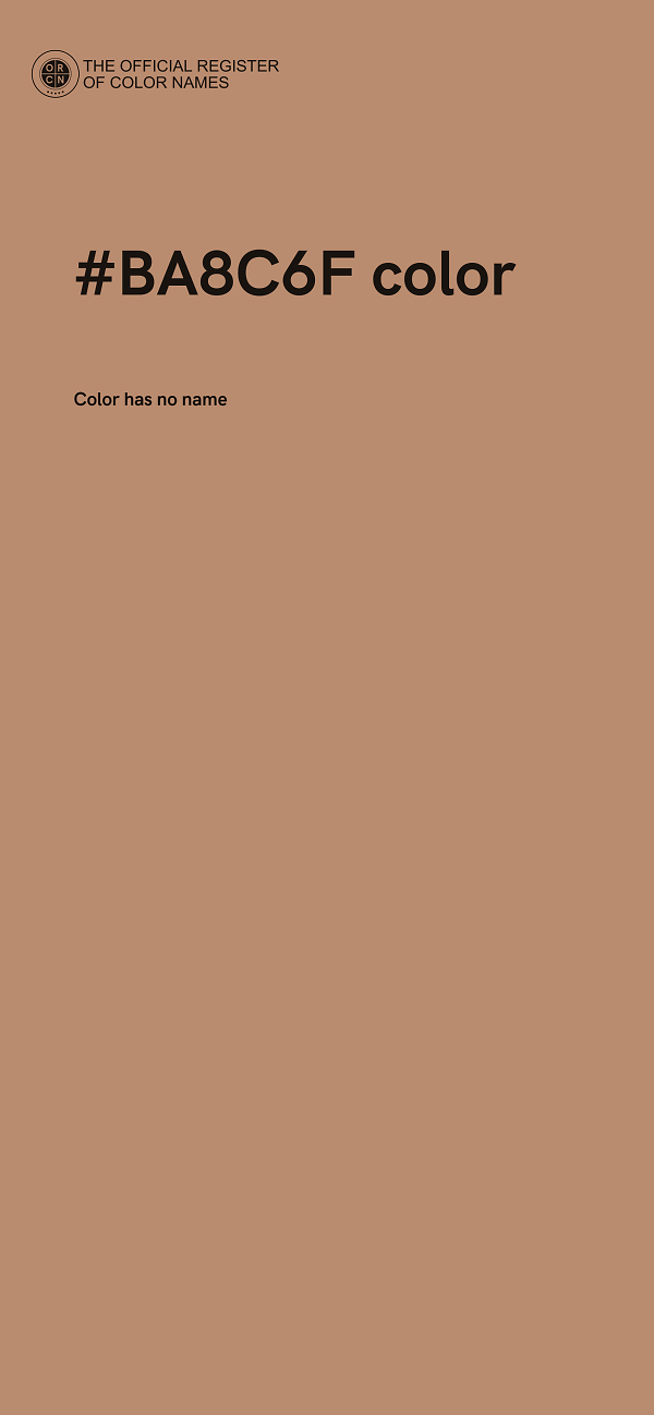 #BA8C6F color image