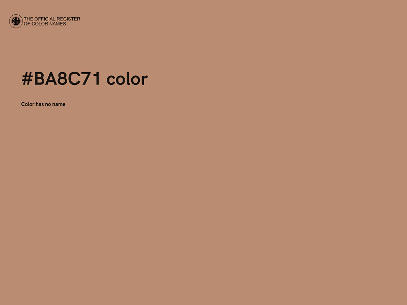 #BA8C71 color image