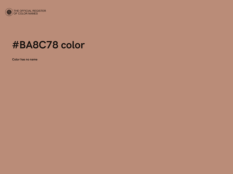 #BA8C78 color image