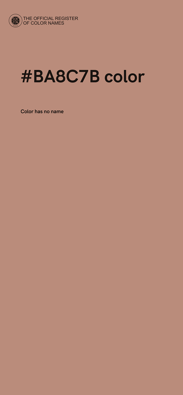 #BA8C7B color image