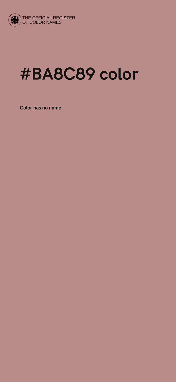 #BA8C89 color image