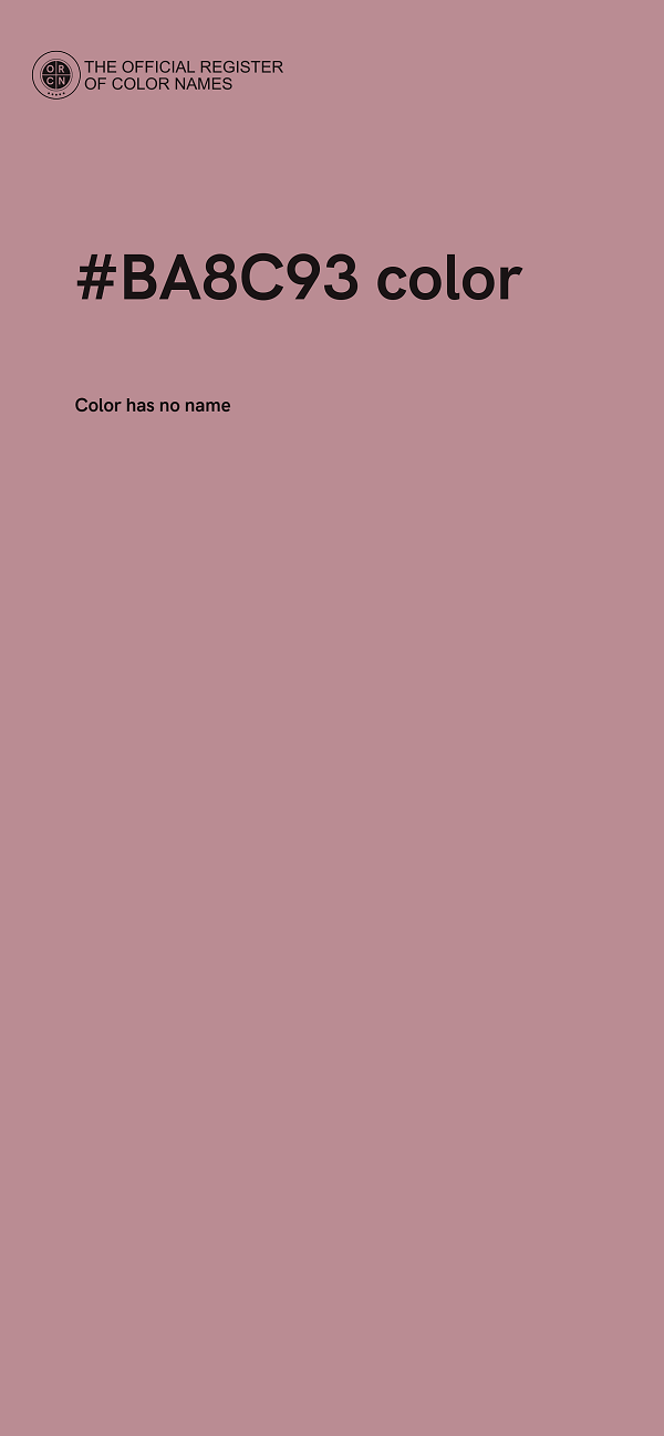 #BA8C93 color image