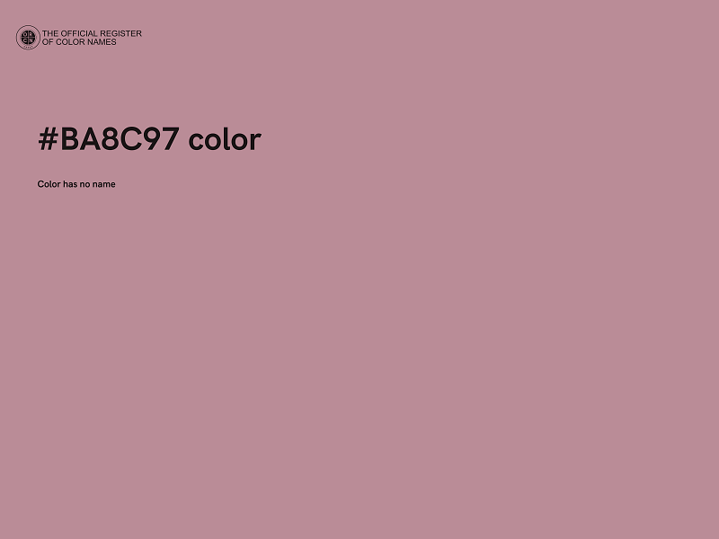 #BA8C97 color image