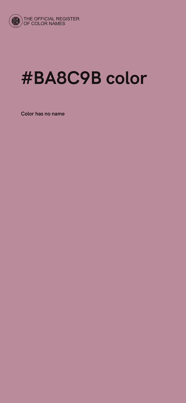 #BA8C9B color image