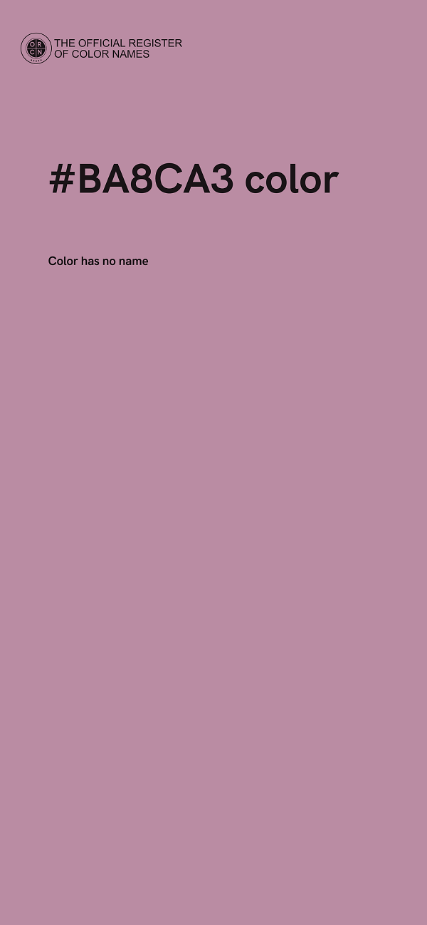 #BA8CA3 color image