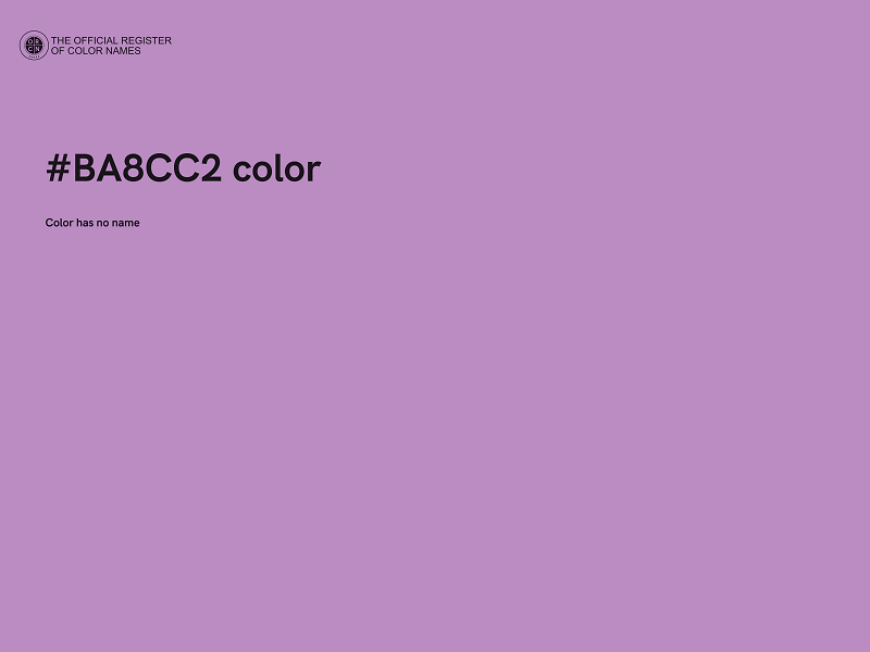 #BA8CC2 color image