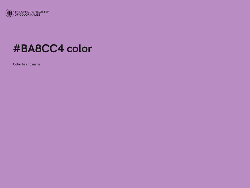 #BA8CC4 color image