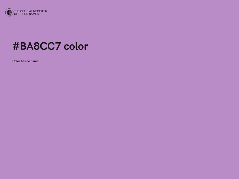 #BA8CC7 color image