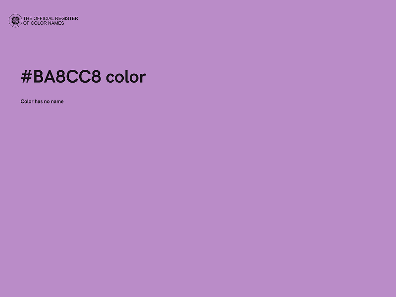 #BA8CC8 color image