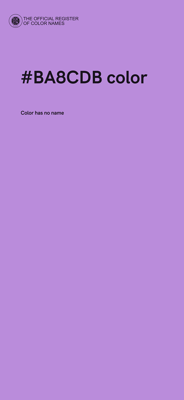 #BA8CDB color image