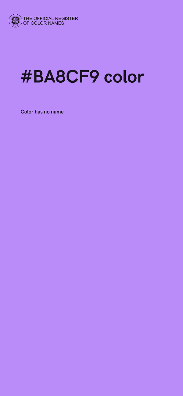 #BA8CF9 color image