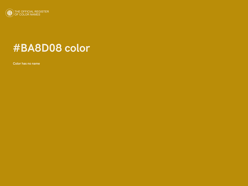 #BA8D08 color image