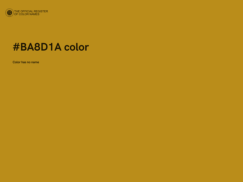 #BA8D1A color image