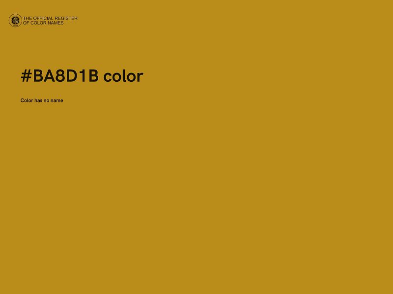 #BA8D1B color image