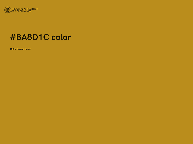 #BA8D1C color image