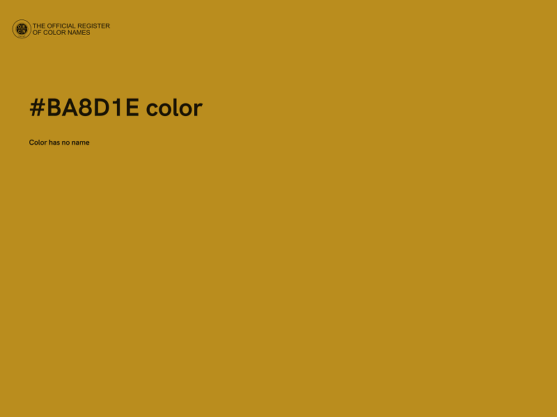 #BA8D1E color image