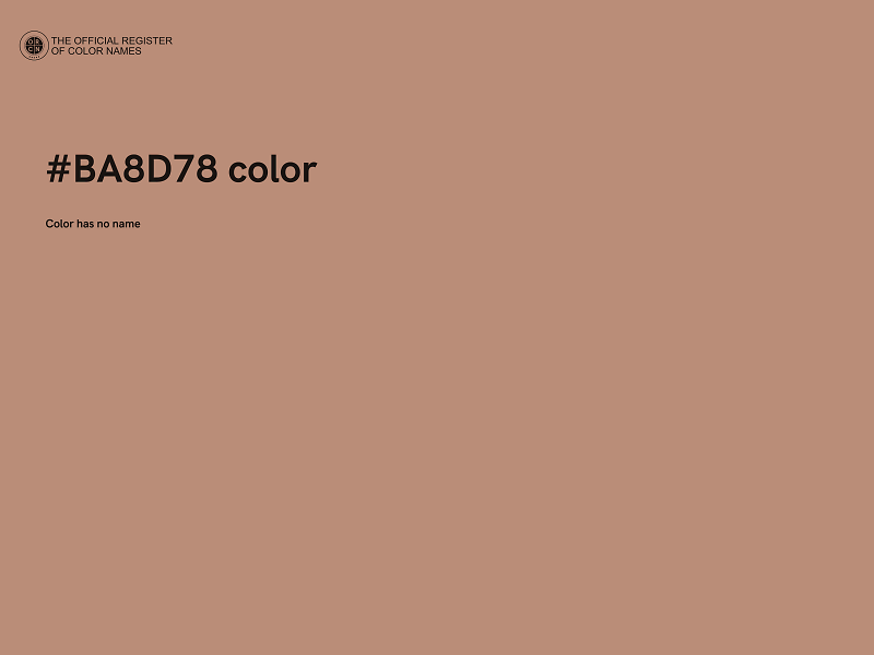 #BA8D78 color image