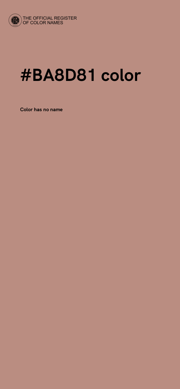 #BA8D81 color image