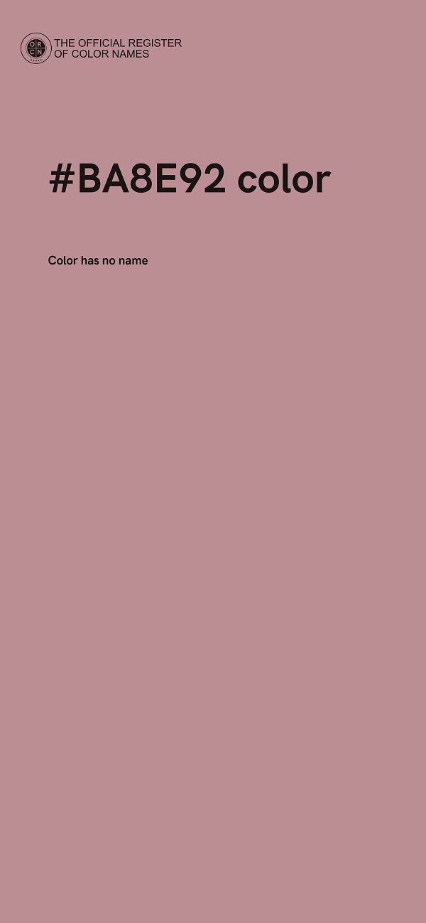 #BA8E92 color image