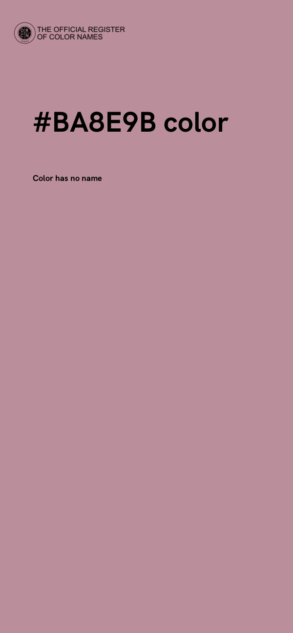 #BA8E9B color image