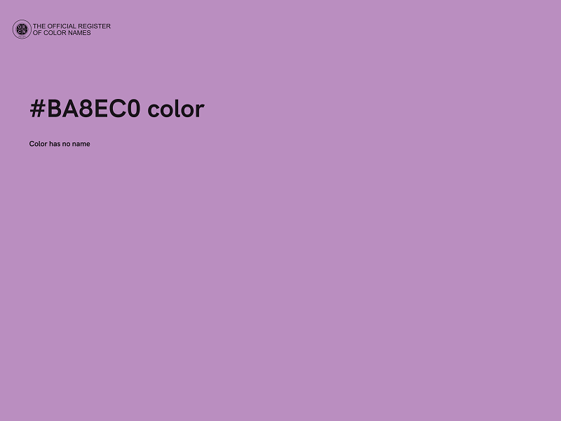 #BA8EC0 color image