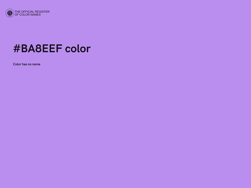 #BA8EEF color image