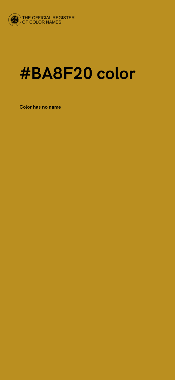 #BA8F20 color image