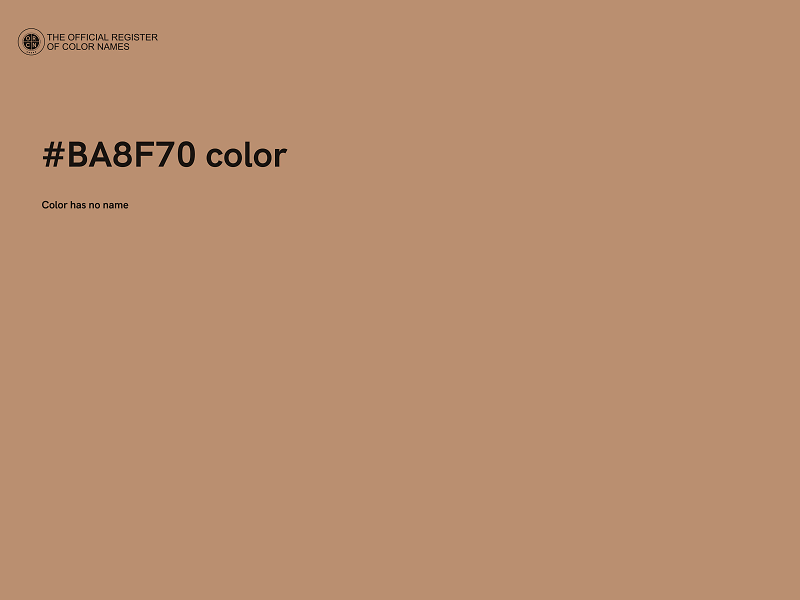 #BA8F70 color image