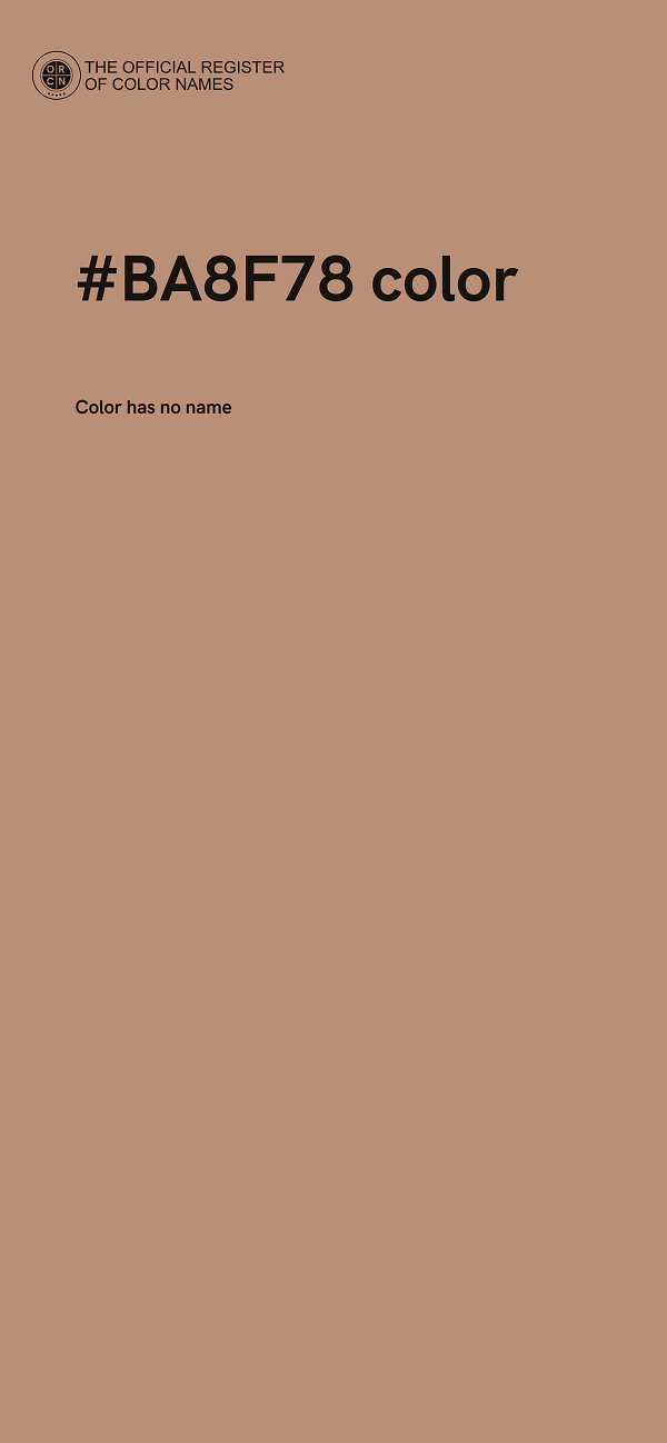 #BA8F78 color image