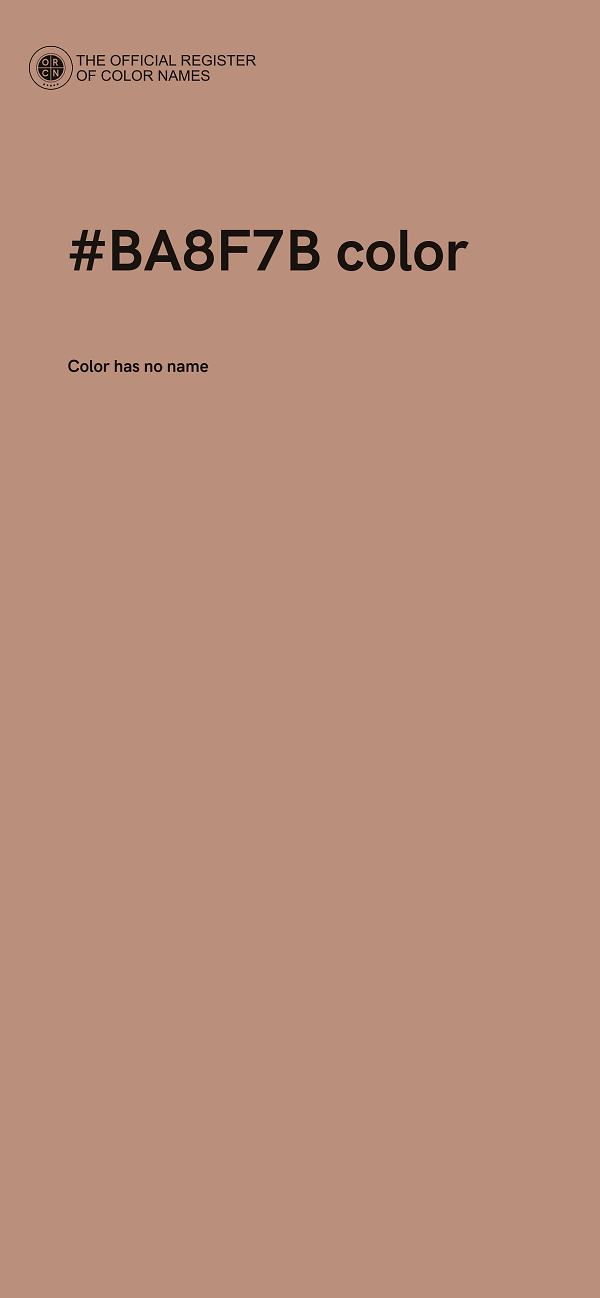 #BA8F7B color image