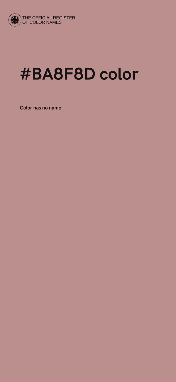 #BA8F8D color image
