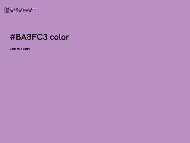 #BA8FC3 color image