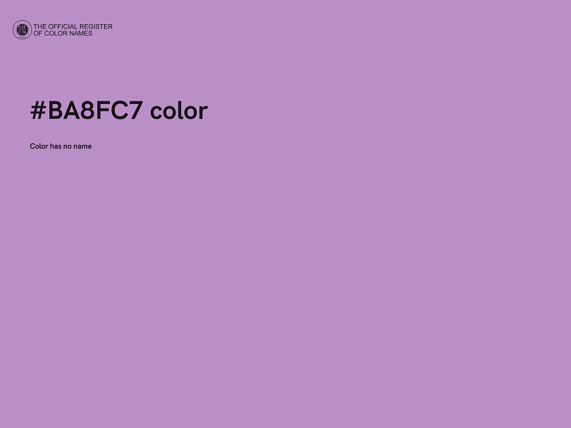 #BA8FC7 color image