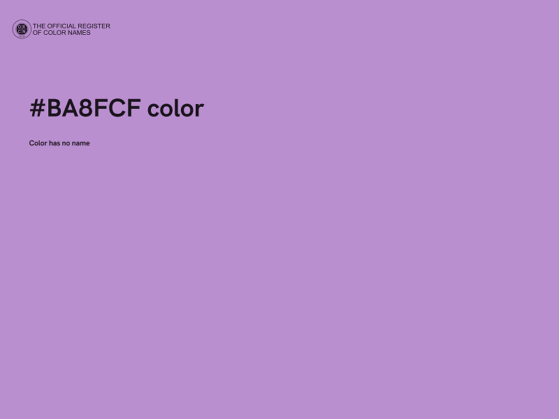 #BA8FCF color image