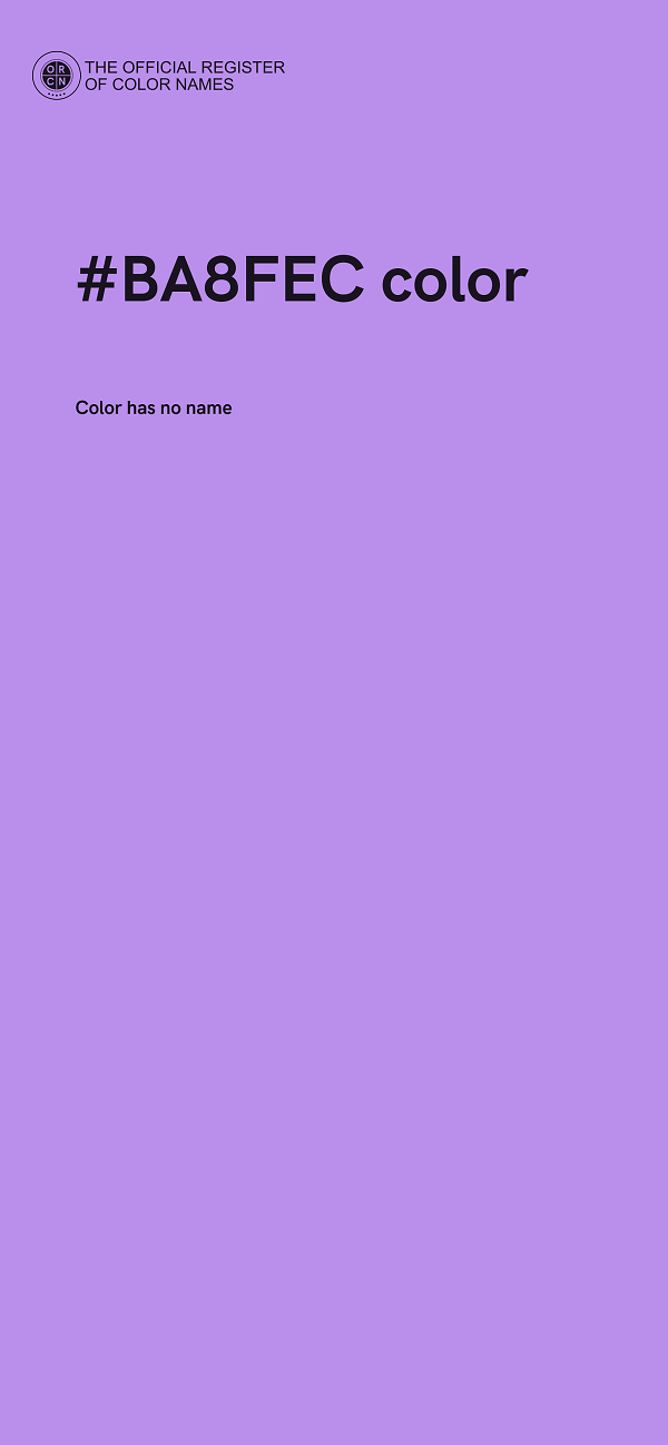 #BA8FEC color image