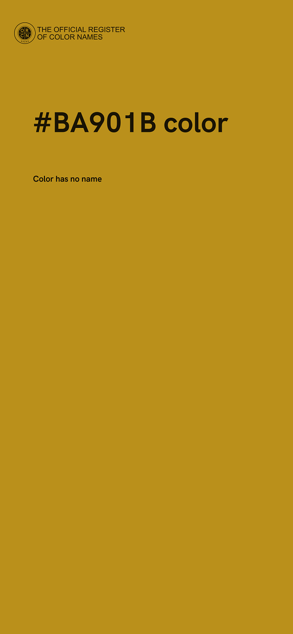 #BA901B color image