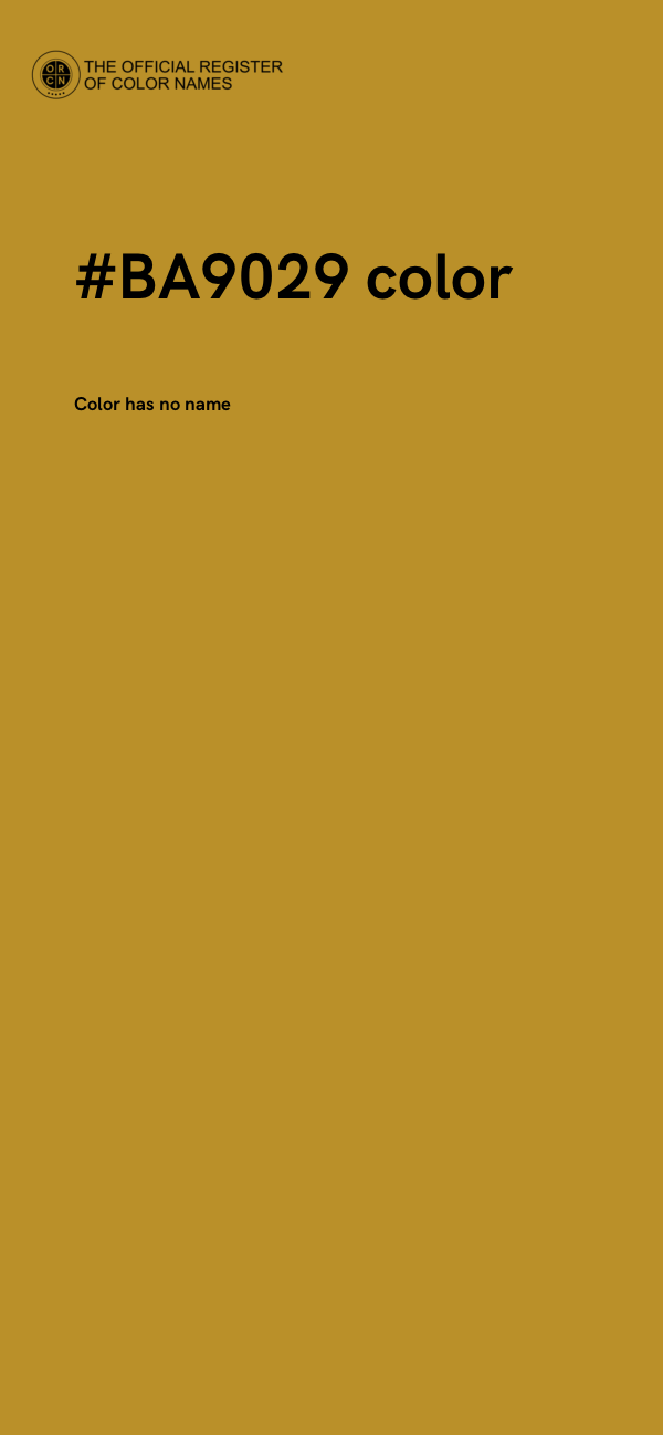 #BA9029 color image