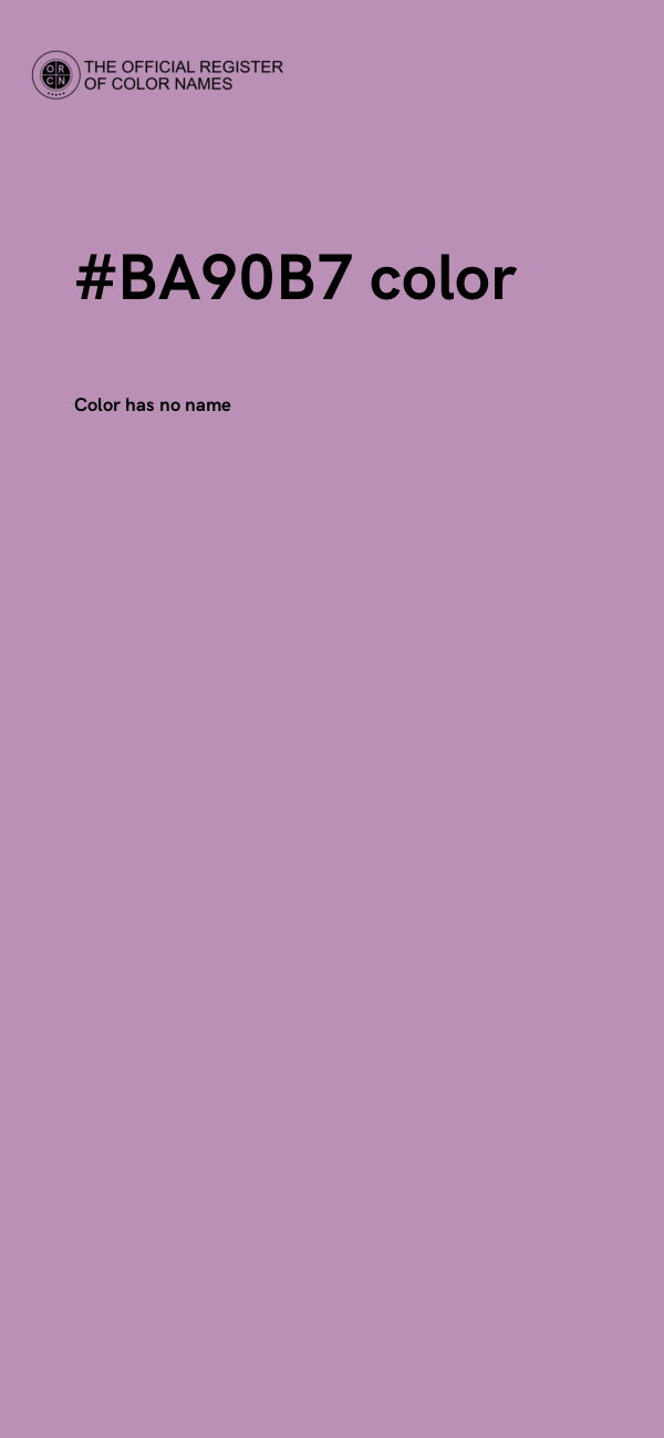#BA90B7 color image