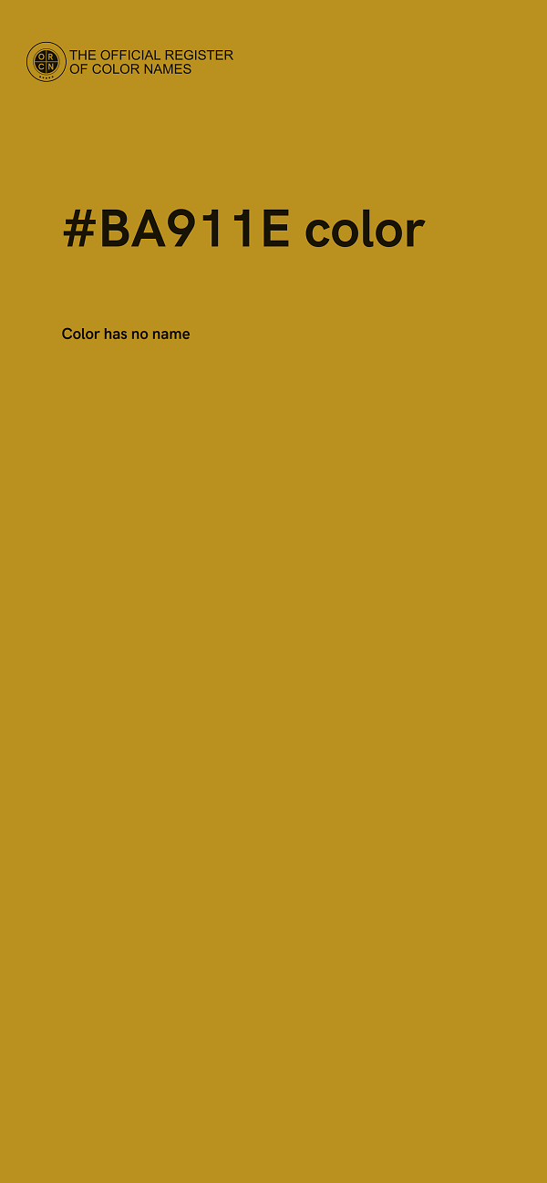 #BA911E color image