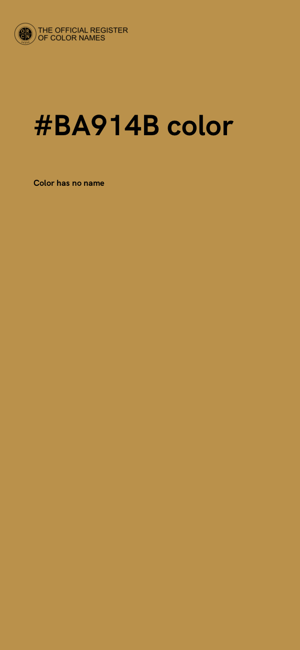 #BA914B color image
