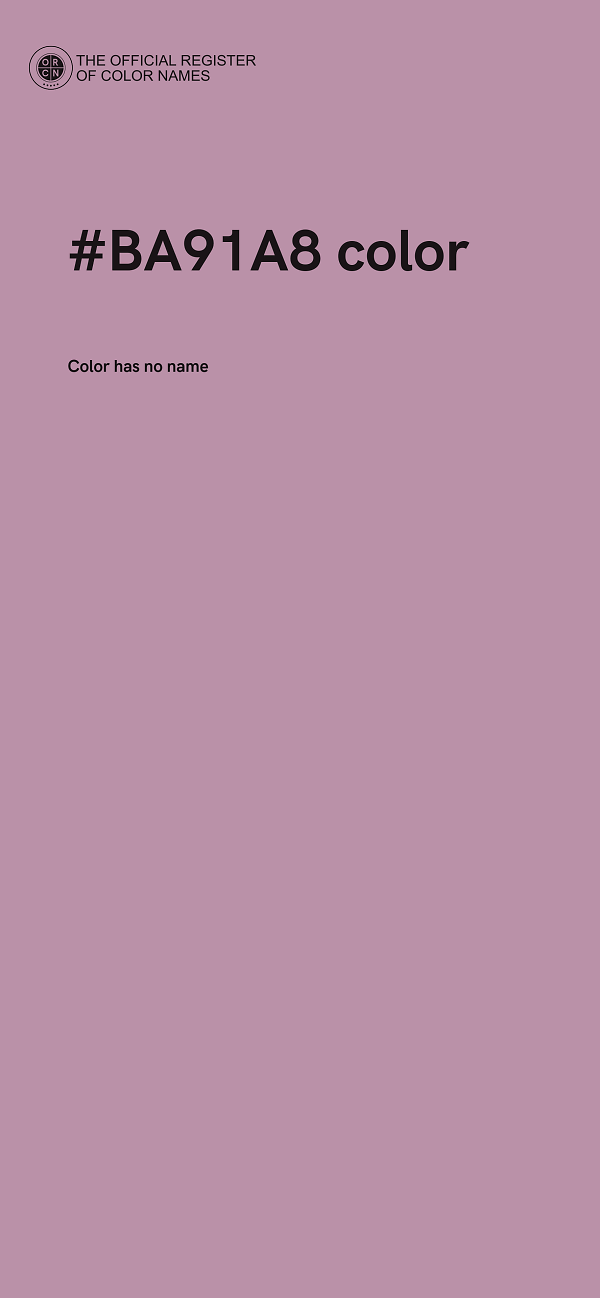 #BA91A8 color image