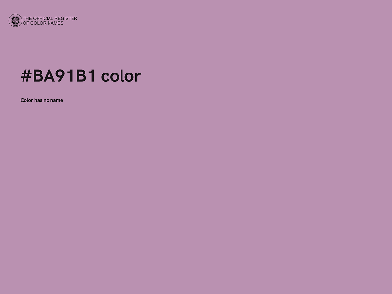 #BA91B1 color image