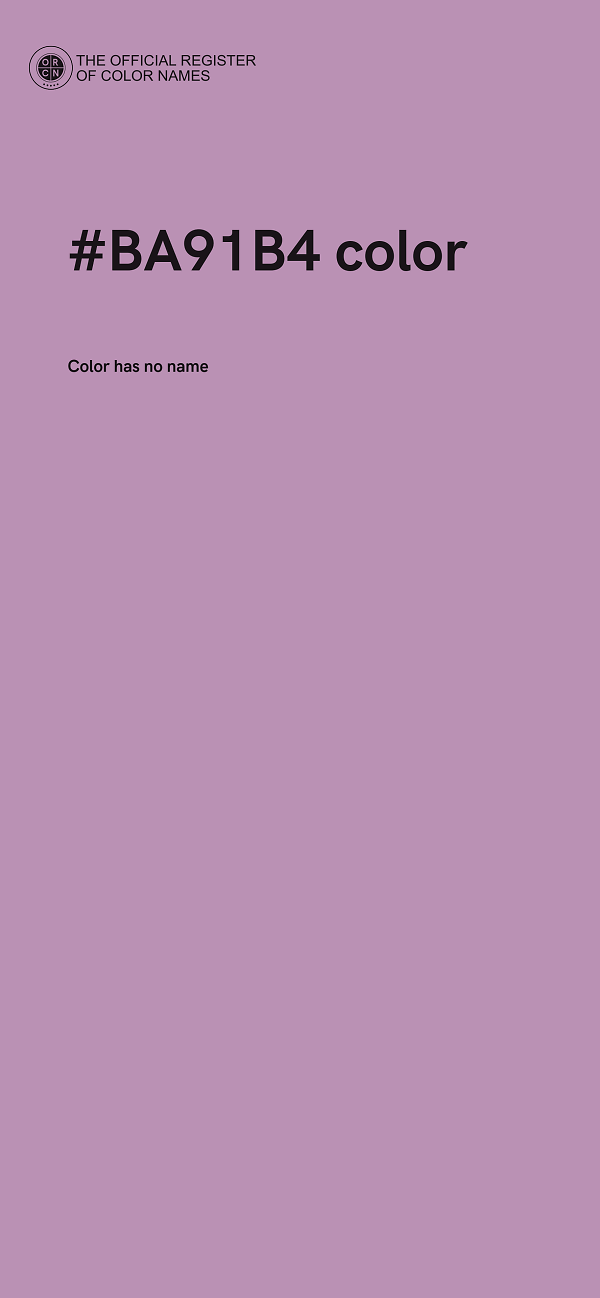 #BA91B4 color image
