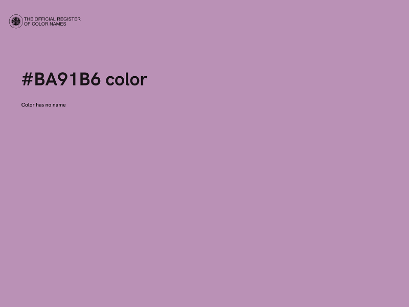 #BA91B6 color image