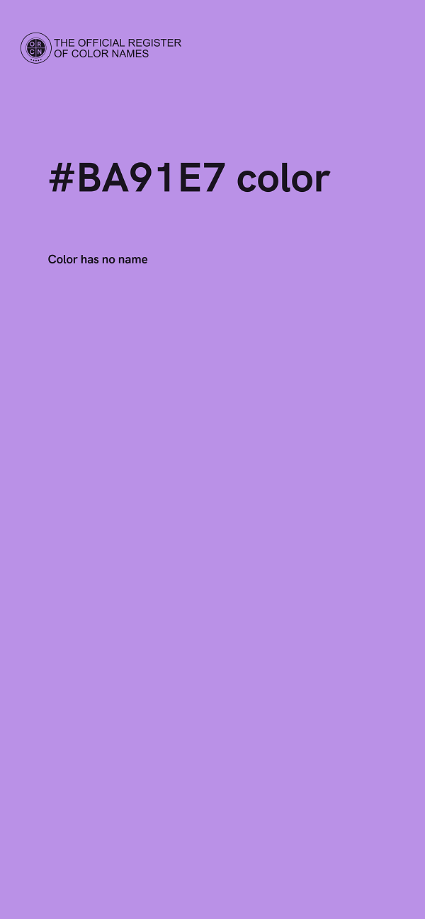 #BA91E7 color image